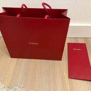 Cartier shopping bag and receipt holder
